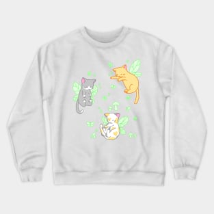 fairy kitties (classic green) Crewneck Sweatshirt